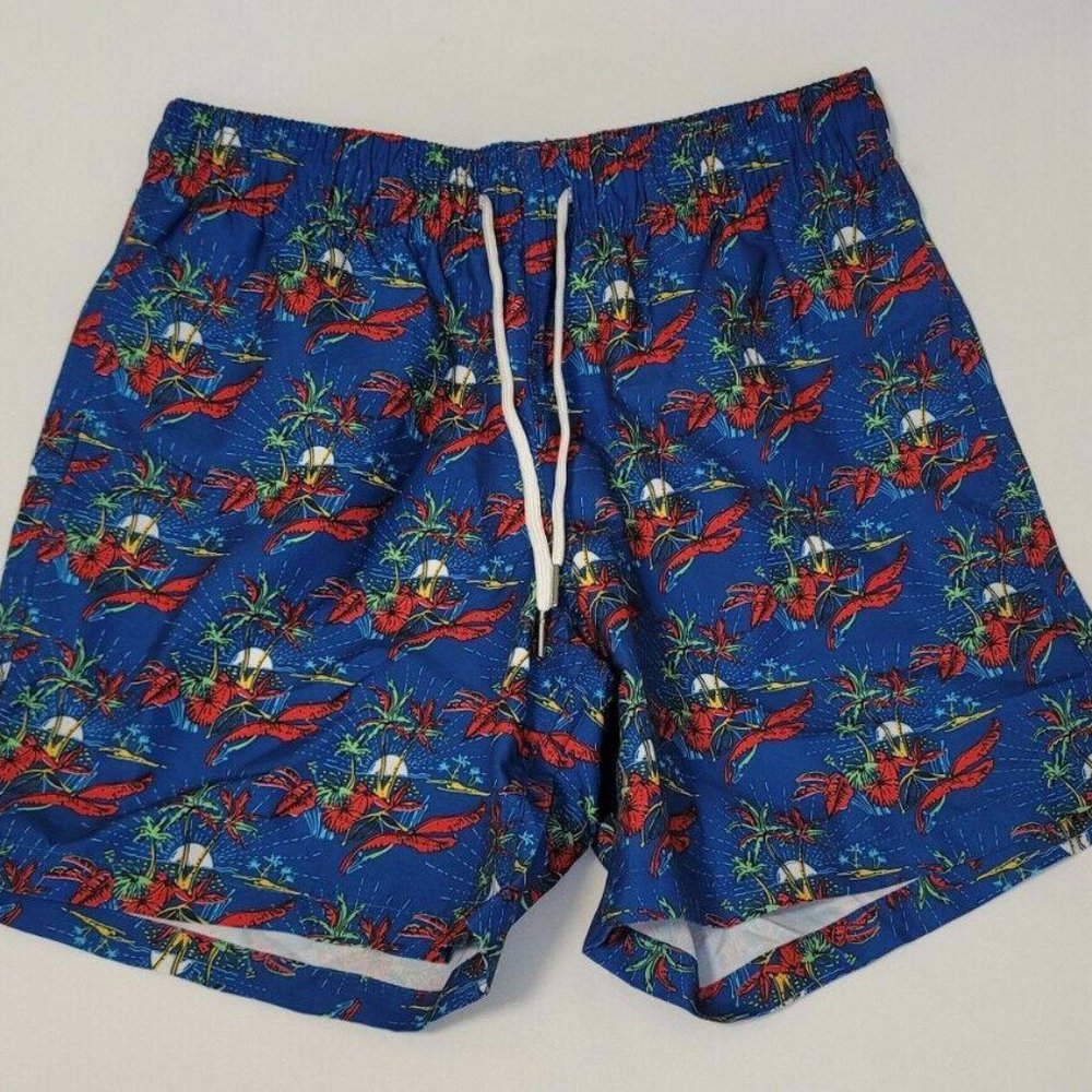 Slate & Stone Printed Swim Shorts Size S Blue Multicolor